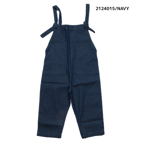 子供服 デニムサロペット バックスタイルにネコワッペン♪ 90㎝~150㎝  2124015